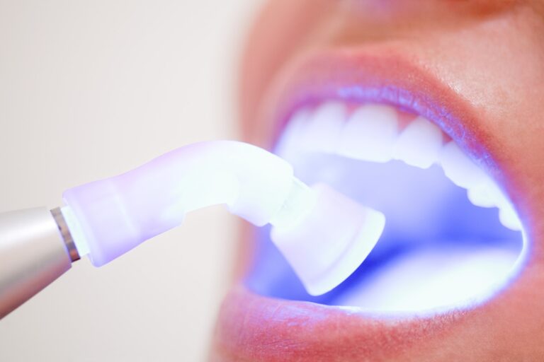 a soft tissue laser inside of a patient's mouth